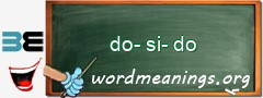 WordMeaning blackboard for do-si-do